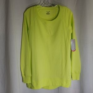 NWT Exertek "S" lightweight sweatshirt sunnylime
